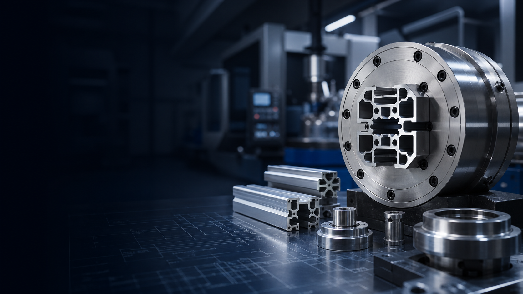Ekstrüzyon kalıbı ve hassas CNC üretim alanı